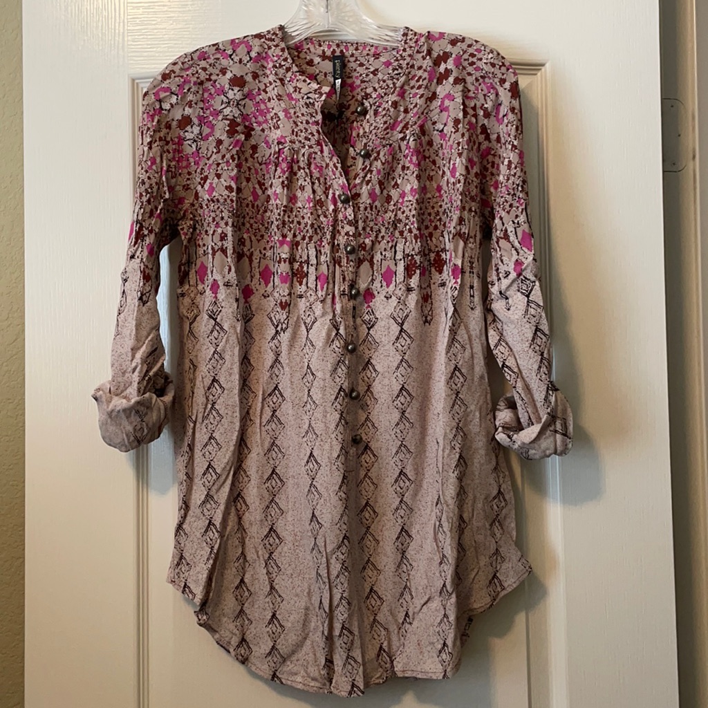 Anthropologie Printed Top Nwt